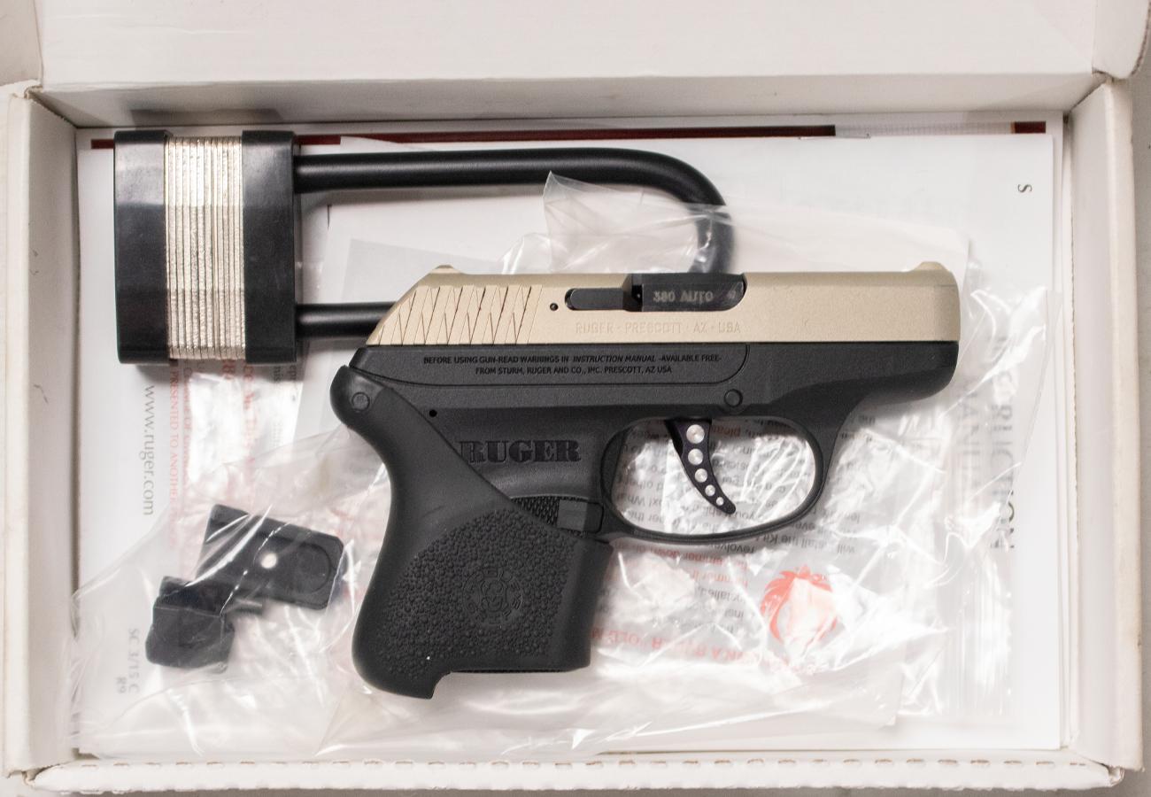 RUGER LCP 380ACP Shimmer Gold Cerakote Police Trade-In Semi-Auto Pistol with OEM Box (Magazine Not Included)